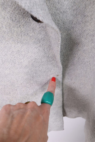 עליונית סריג באפור - L