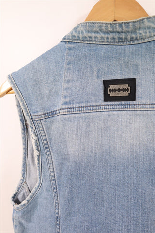 וסט גינס  PHILIPP PLEIN מעוצב בכחול- S-M