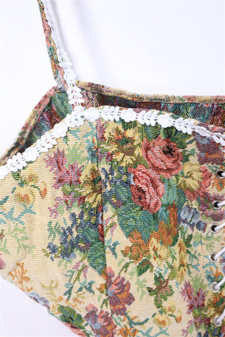 חולצת מחוך קשירה פרחוני-XL-XXL