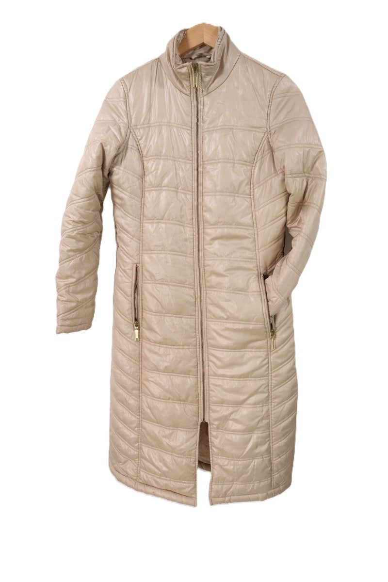 מעיל פוך ארוך בניוד מוקה- M