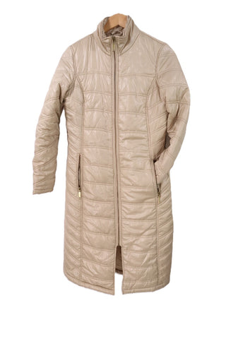 מעיל פוך ארוך בניוד מוקה- M