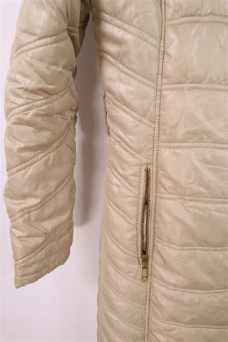 מעיל פוך ארוך בניוד מוקה- M