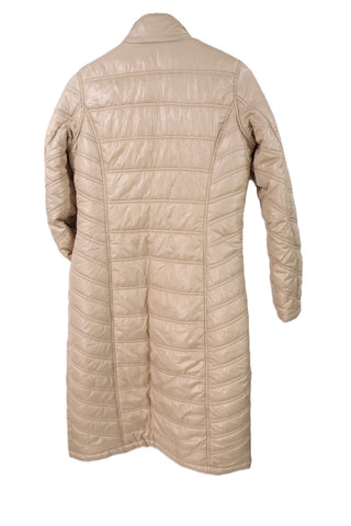 מעיל פוך ארוך בניוד מוקה- M