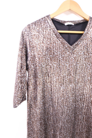 שמלה מנצנצת בזהב וכסף- M