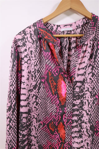 חולצה מנוחשת בגווני סגול וורוד-XL