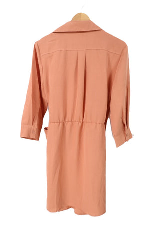 שמלת מעטפת בכתום חום -L