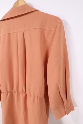 שמלת מעטפת בכתום חום -L