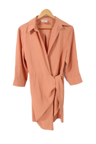 שמלת מעטפת בכתום חום -L