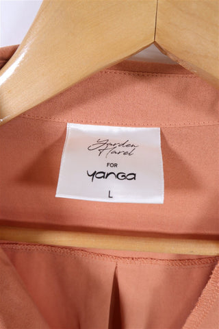 שמלת מעטפת בכתום חום -L