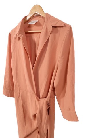 שמלת מעטפת בכתום חום -L