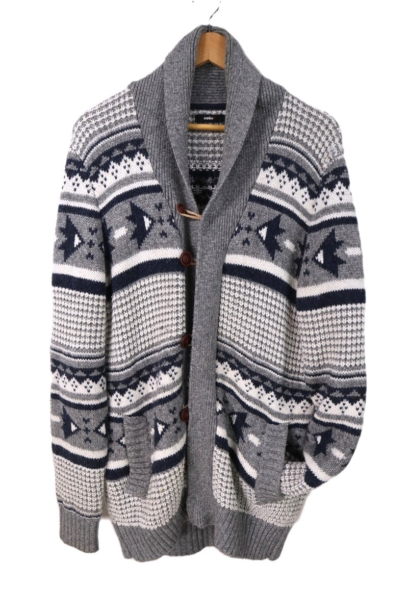 סריג קרדיגן בסטייל אתני-L-XL