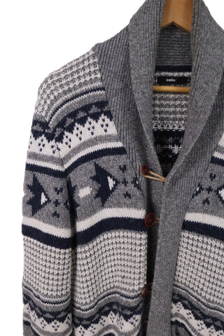 סריג קרדיגן בסטייל אתני-L-XL