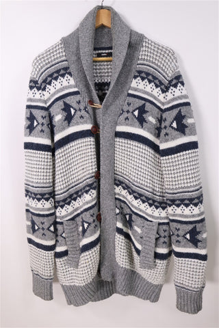סריג קרדיגן בסטייל אתני-L-XL