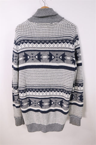 סריג קרדיגן בסטייל אתני-L-XL