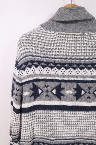 סריג קרדיגן בסטייל אתני-L-XL