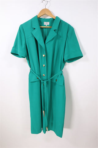 שמלת וינטיג אלגנטית בירוק עז- L