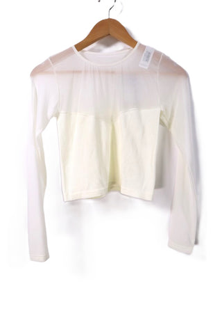 חולצת ספורט חדשה רשת בשמנת- M