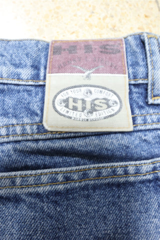 גינס וינטיג ישר בכחול- XS-S