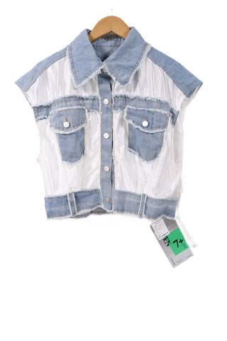 וסט גינס מעוצב וחדש- M-L