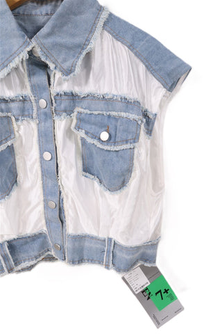 וסט גינס מעוצב וחדש- M-L