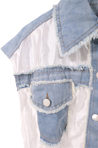 וסט גינס מעוצב וחדש- M-L