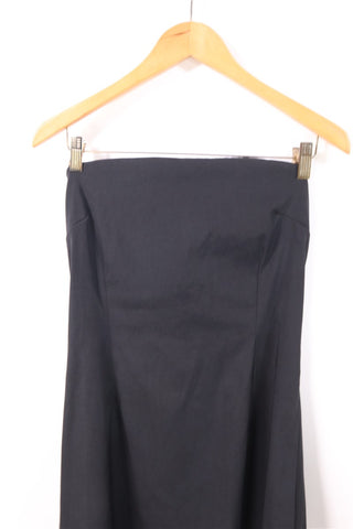 שמלת סטרפלס אלגנטית בשחור- M (