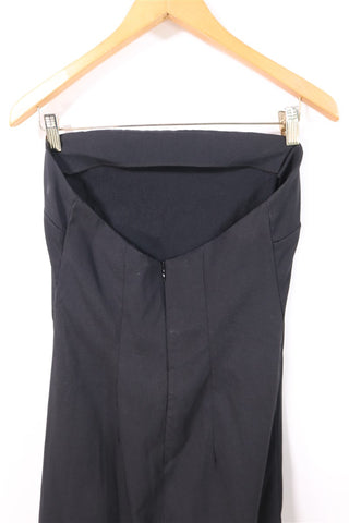 שמלת סטרפלס אלגנטית בשחור- M (