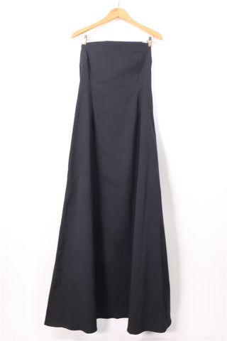 שמלת סטרפלס אלגנטית בשחור- M (