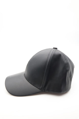 כובע קסקט דמוי עור בשחור- OS