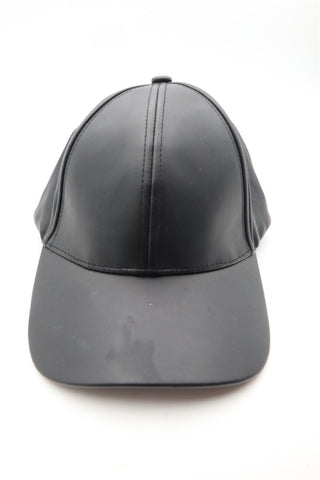 כובע קסקט דמוי עור בשחור- OS