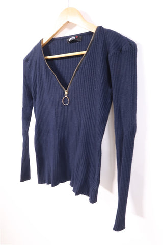 סריג וי כחול- S-M