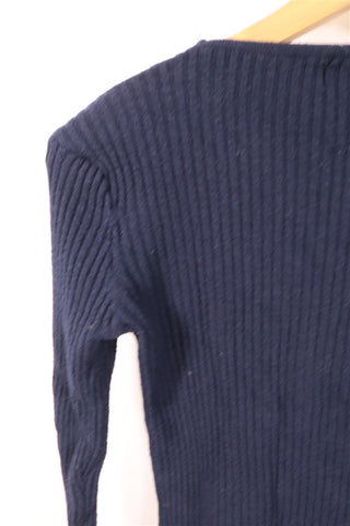 סריג וי כחול- S-M