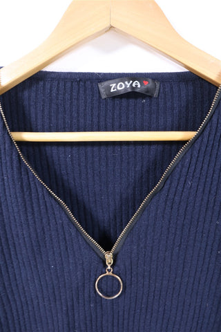 סריג וי כחול- S-M