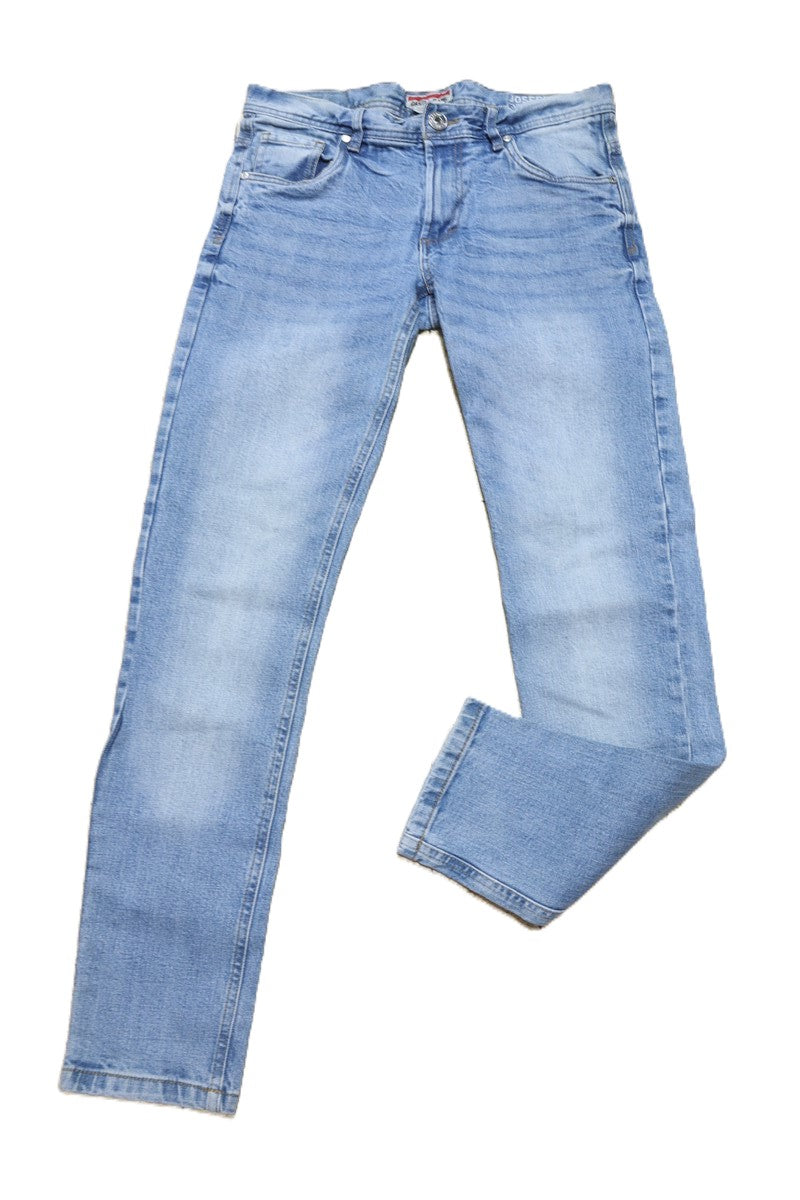 גינס סקיני משופשף בכחול- M