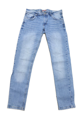 גינס סקיני משופשף בכחול- M