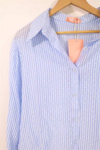 חולצת פסים ונקודות חדשה אוברסייז -S-L