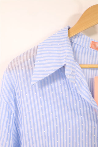 חולצת פסים ונקודות חדשה אוברסייז -S-L