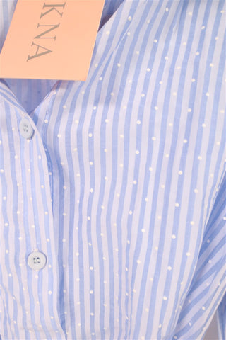 חולצת פסים ונקודות חדשה אוברסייז -S-L