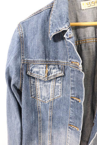 גקט גינס וינטיג בכחול- XS-M