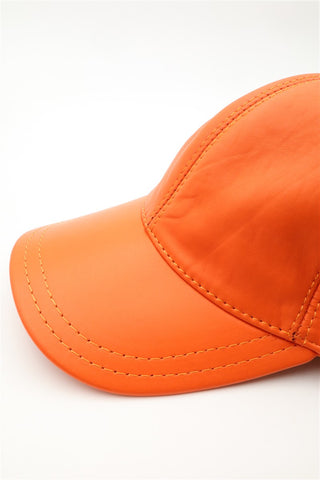 כובע קסקט עור בכתום - OS