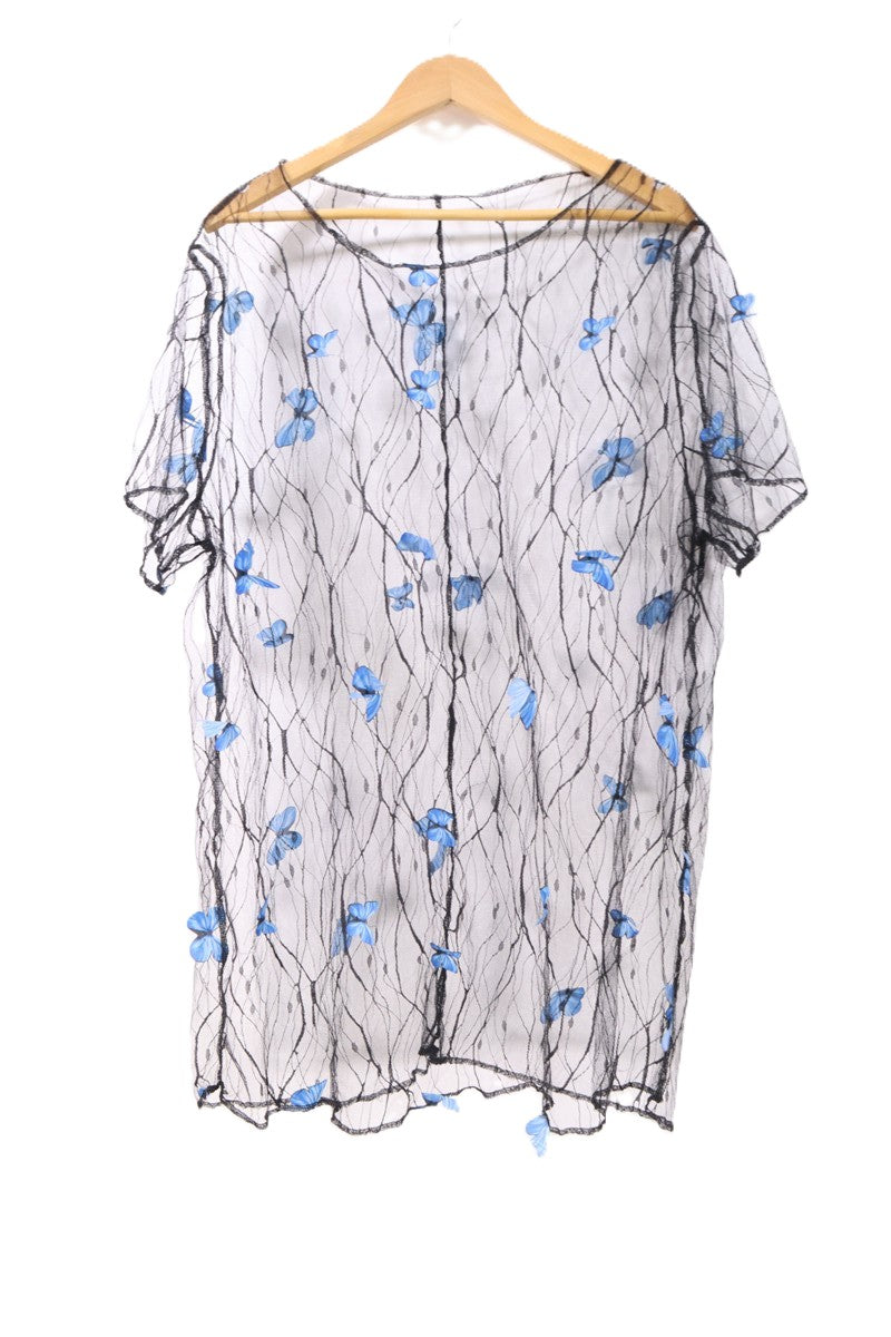 עליונית וינטיג שיפון נשפכת פרפרים בשחור- OS