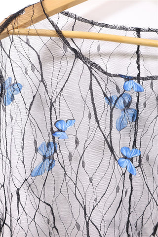 עליונית וינטיג שיפון נשפכת פרפרים בשחור- OS