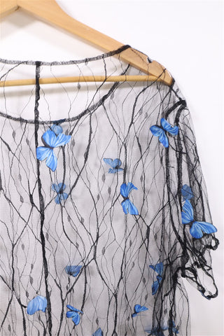 עליונית וינטיג שיפון נשפכת פרפרים בשחור- OS