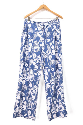 BENETTON בכחול מכנסיים פרחוניים   - L