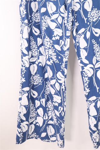 BENETTON בכחול מכנסיים פרחוניים   - L