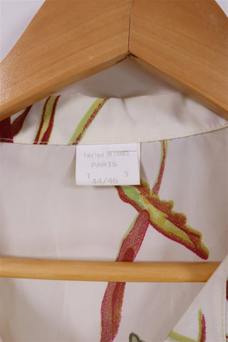 שמלת וינטיג פרחונית בשמנת- L-XL