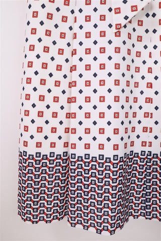 שמלת וינטיג מעוצבת בלבן-L-XL