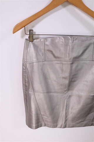 חצאית מיני דמוי עור נחושת -S-M