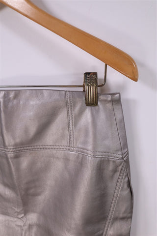 חצאית מיני דמוי עור נחושת -S-M