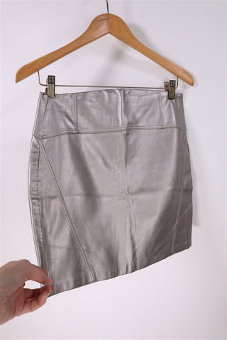 חצאית מיני דמוי עור נחושת -S-M